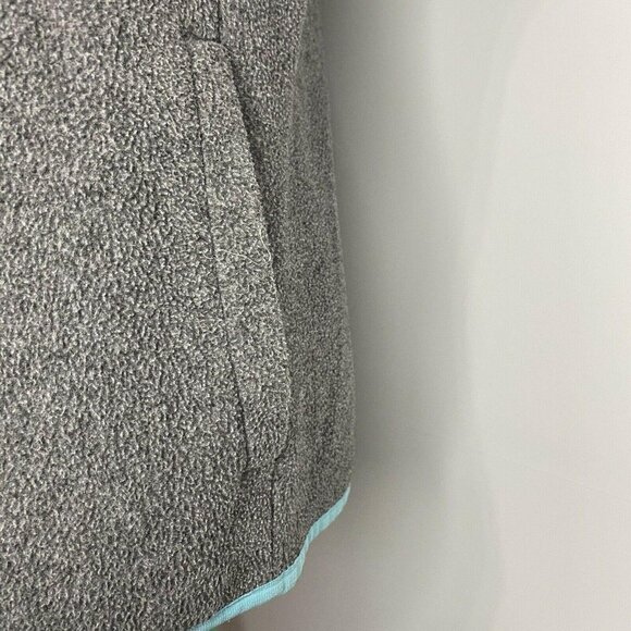 COLUMBIA Women’s Medium Gray Full  Zip PFG Fleece Vest Aqua Trim Pockets EUC - Picture 5 of 8